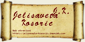 Jelisaveta Kosorić vizit kartica